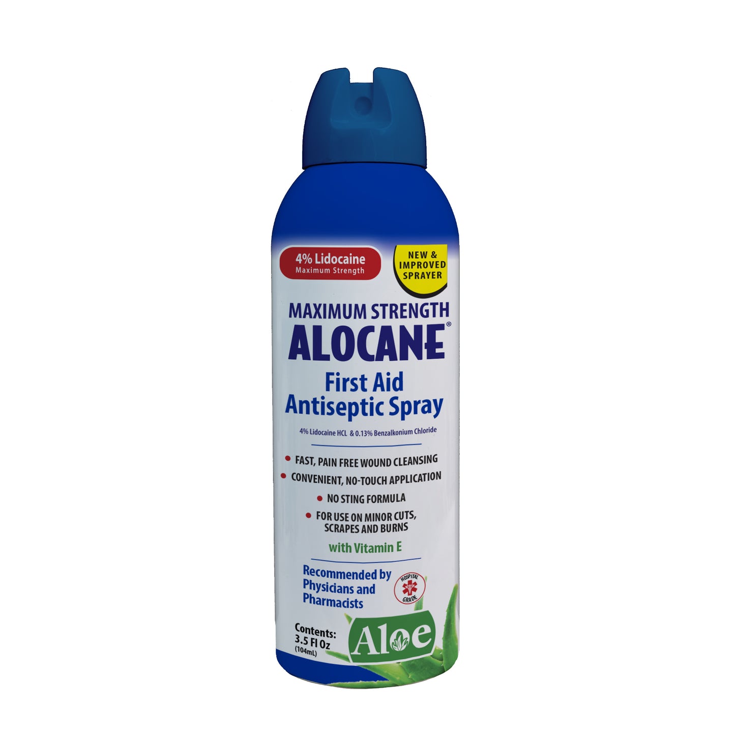 ALOCANE Max Maximum Strength First Aid Burn Spray with Antiseptic, 3.5 Fluid Ounce